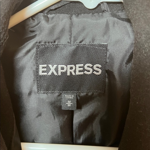 Express Men’s Black Peacoat - Picture 2 of 5